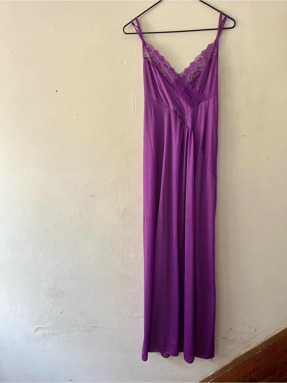 Purple Lace-Trim Slip Dress - Women Intimates & Sleepwear S/M
